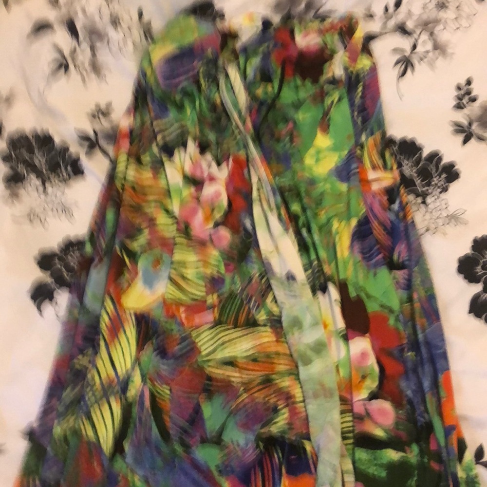 A long maxi sundress with beautiful colors